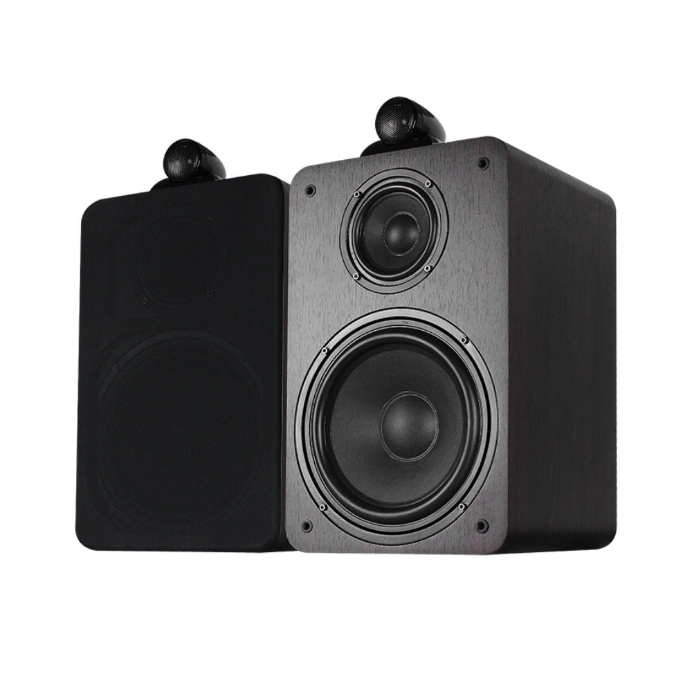 CDD Bookshelf Speakers 8-Inch Bass Driver, 300 Watts, 3-Way Crossover, Wood, Cherry (Pair)