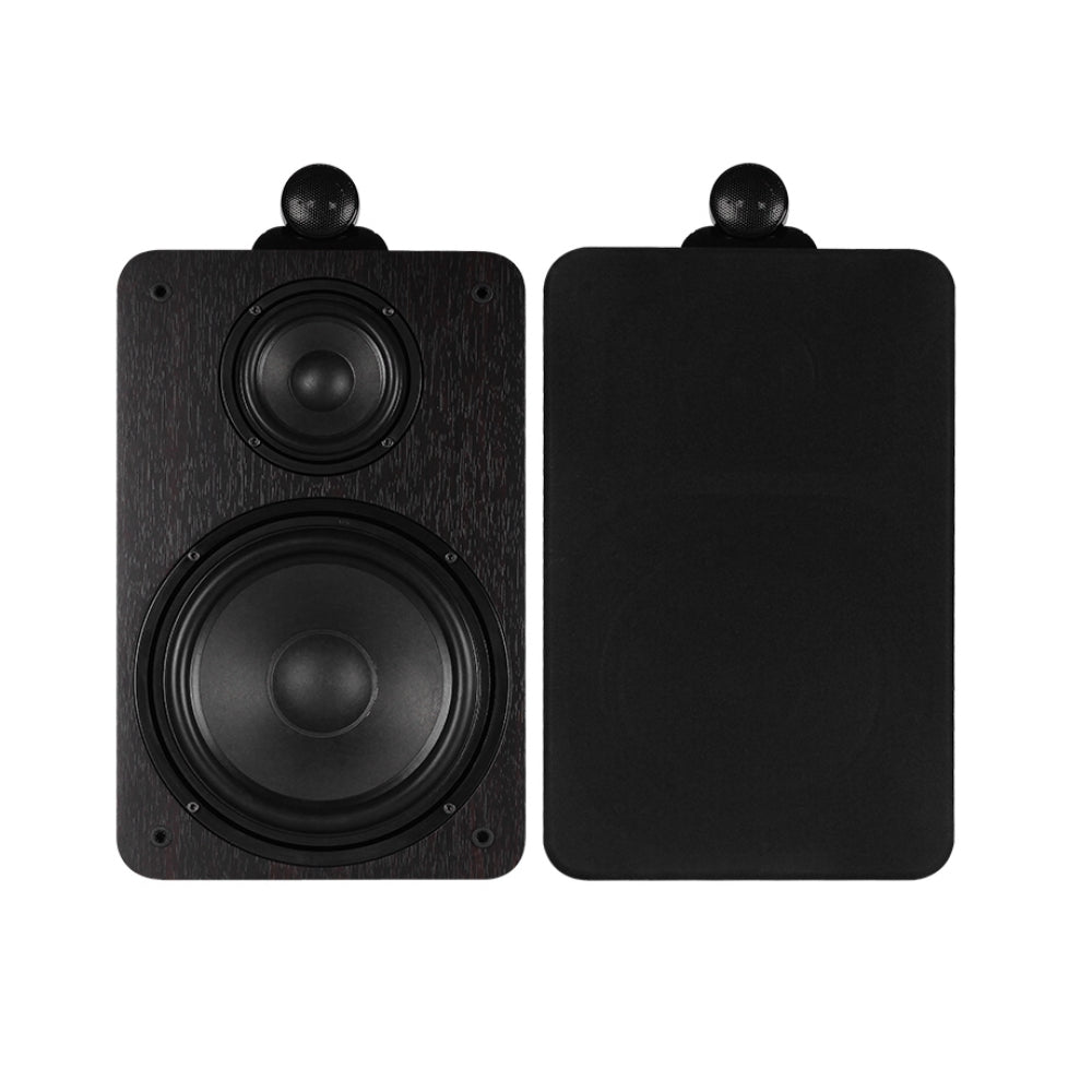 CDD Bookshelf Speakers 8-Inch Bass Driver, 300 Watts, 3-Way Crossover, Wood, Cherry (Pair)