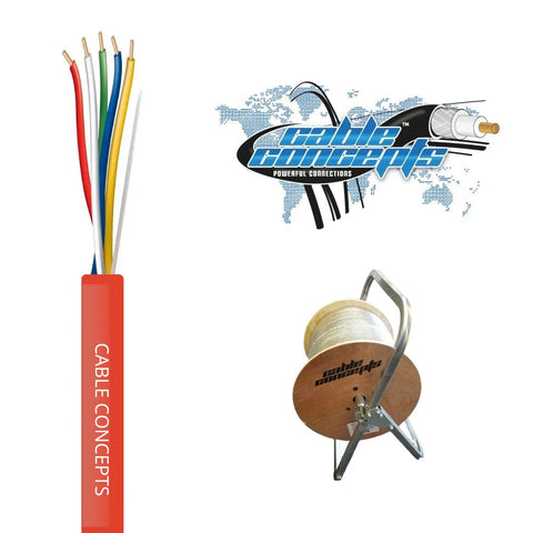 Cable Concepts Low Voltage Cable, 18 AWG, 4 Conductor, FT4/CSA Approved, 1000 Ft, Brown