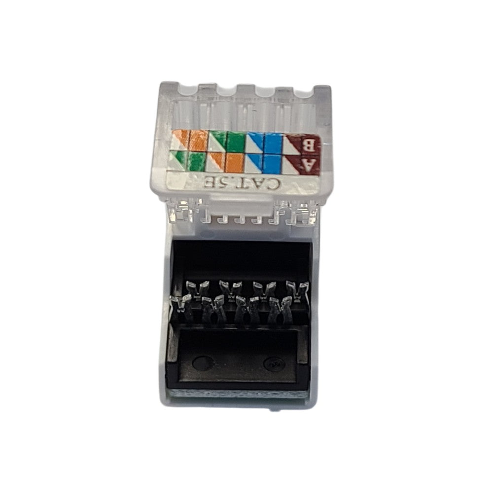 CDD Cat5e Tool-Less RJ45 Keystone Internet Jack. White