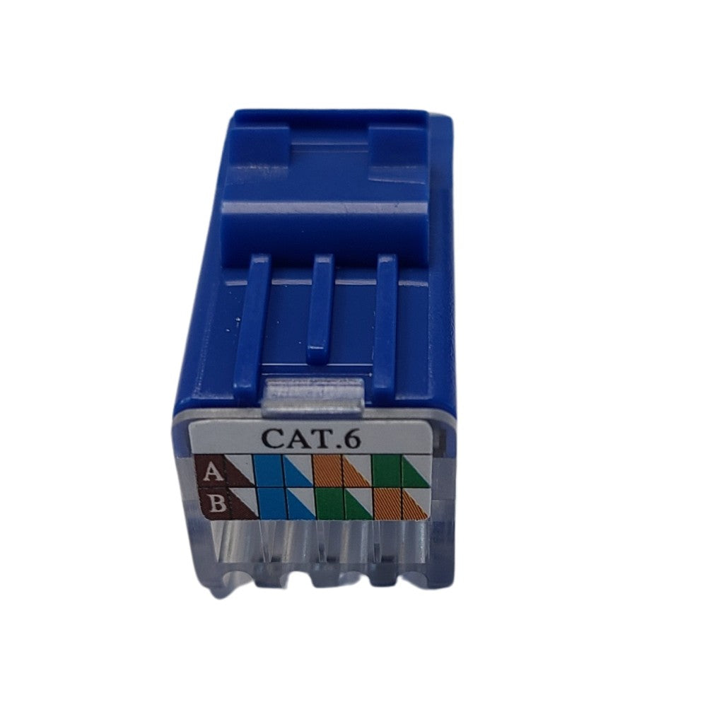 CDD Cat6 Tool-Less RJ45 Keystone Internet Jack. Blue