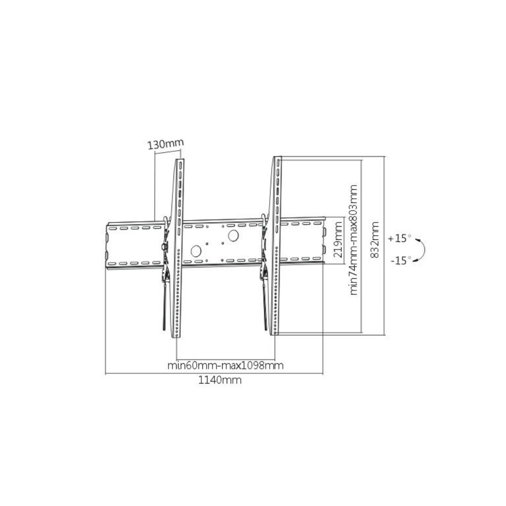 CDD Tilting TV Mount 60" - 100" CSA Approved - 21st Century Entertainment Inc.