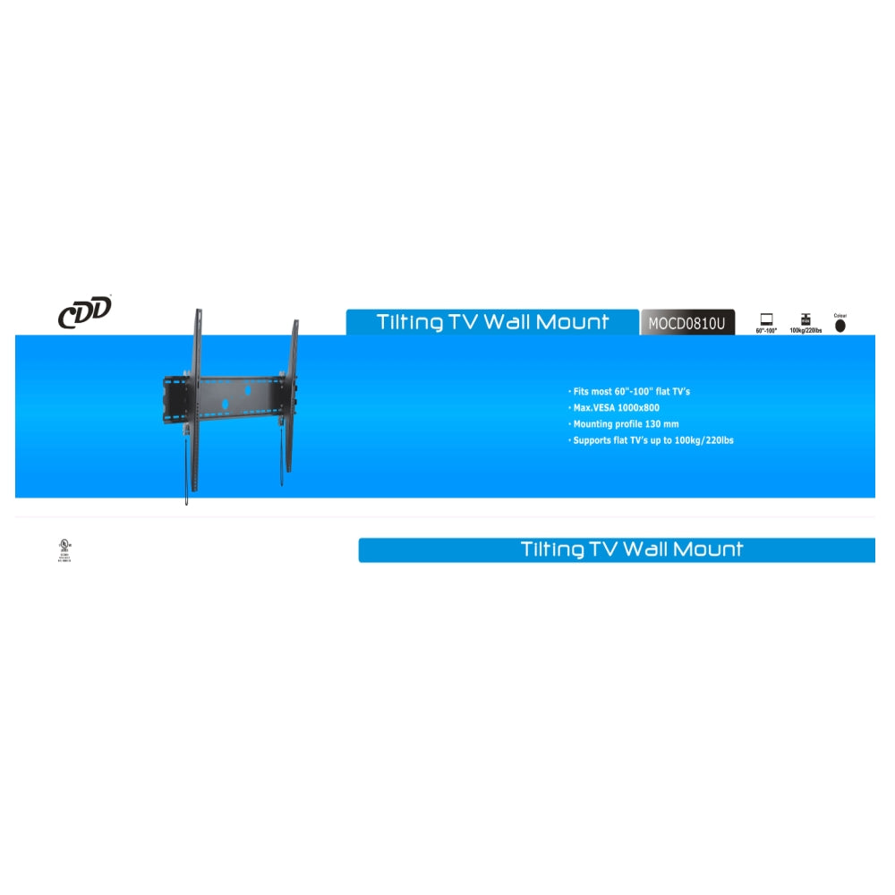 CDD Tilting TV Mount 60" - 100" CSA Approved - 21st Century Entertainment Inc.