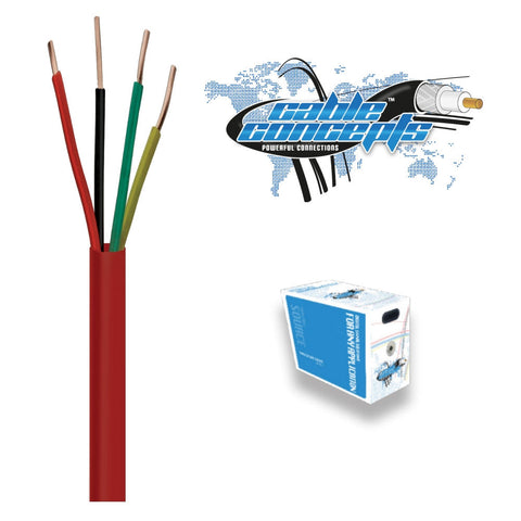 Cable Concepts Stranded Low Voltage Cable, 18 AWG, 2 Conductor, FT4/CSA Approved, 1000 Ft. White