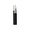 Cable Conceps RG6 Solid Copper Core With 17 AWG Messenger, FT4/CSA Approved, Wooden Reel, Black