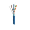 Vertical Cable VER1808  062-504/S/BL Cat6 Shielded 550MHz 23AWG Solid Bare Copper Conductor Cable, 1000 Ft Spool. Blue - 21st Century Entertainment Inc.