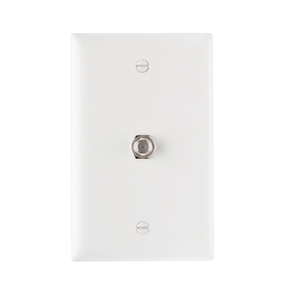 CDD Wall Plate w/Single 1.0 Ghz F-81 Connector, White