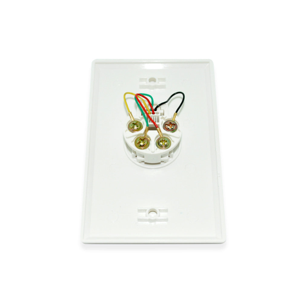 CDD Single Telephone Wall Plate, White - 21st Century Entertainment Inc.