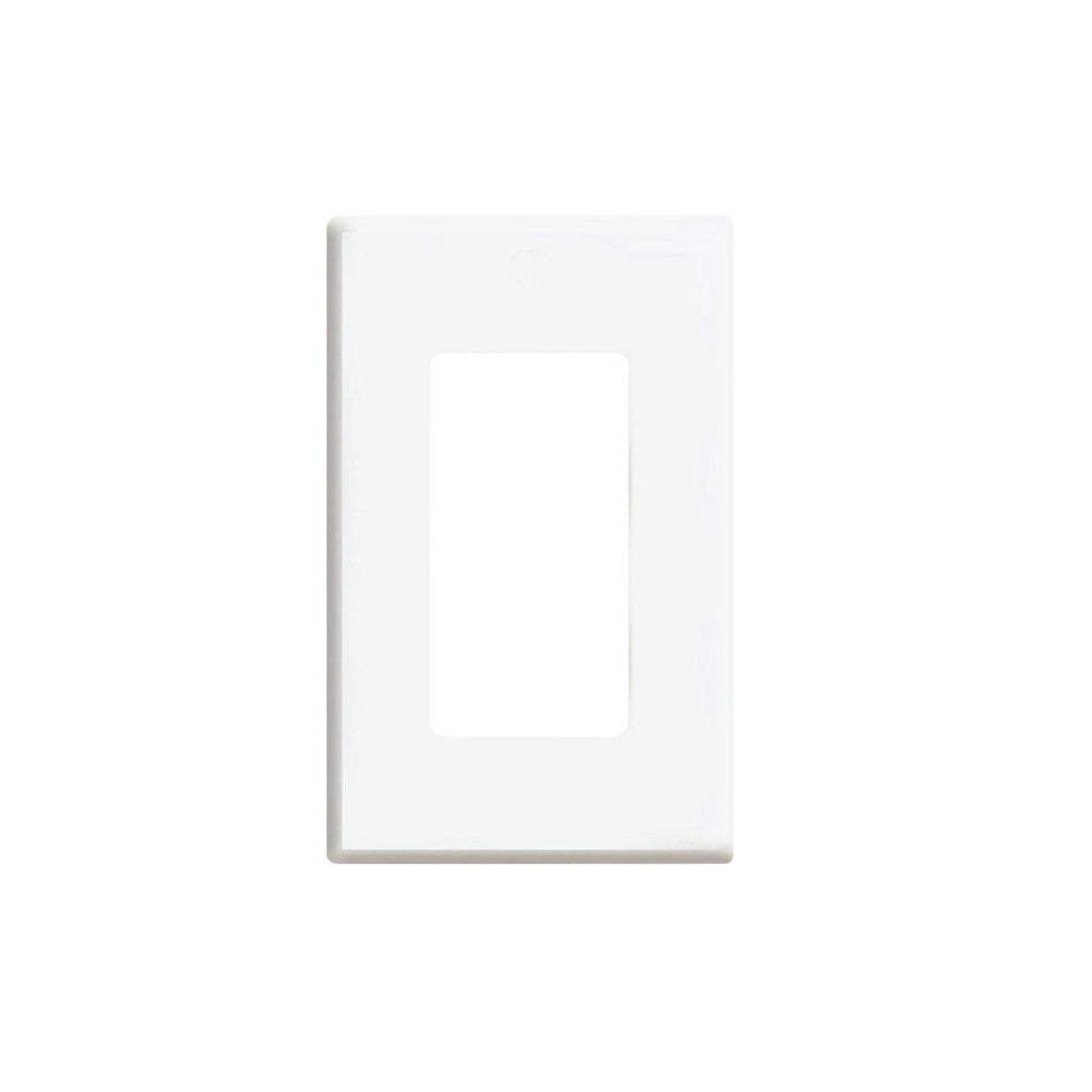 CDD Screwless Single Gang Decora Style Wall Plate, White