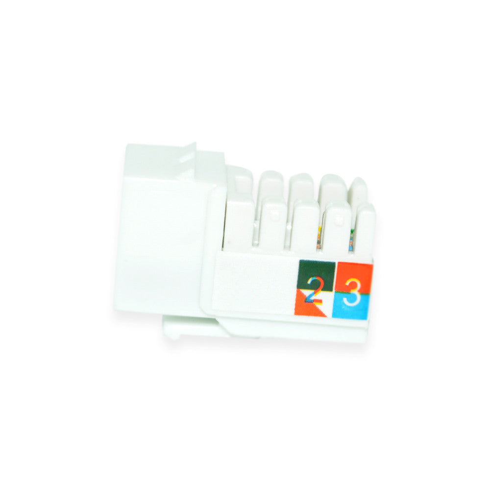 CDD Keystone Cat3, RJ11, Telephone Jack, White