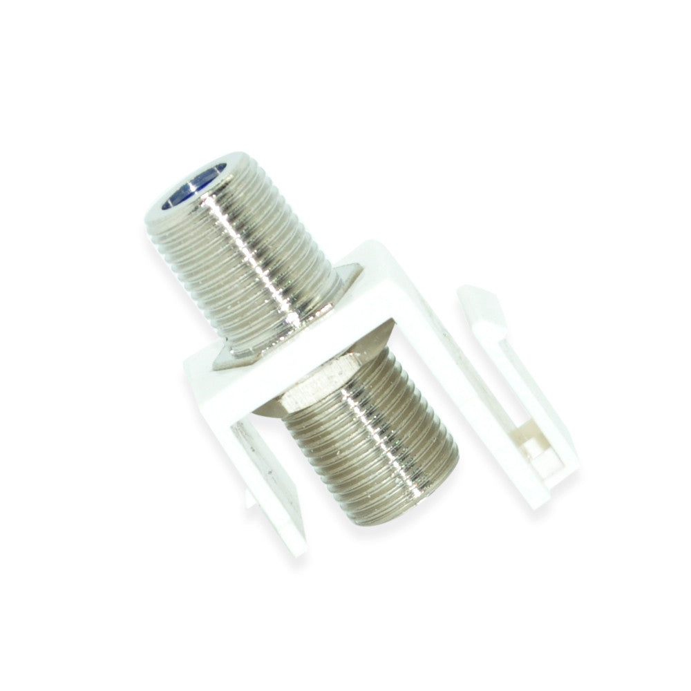 Keystone 3.0GHz F-81 Connector Insert, White - 21st Century Entertainment Inc.