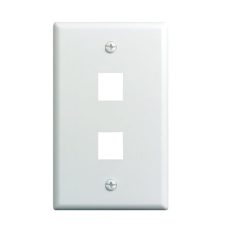 CDD 1 Gang Recessed Low Voltage Cable Plate, White