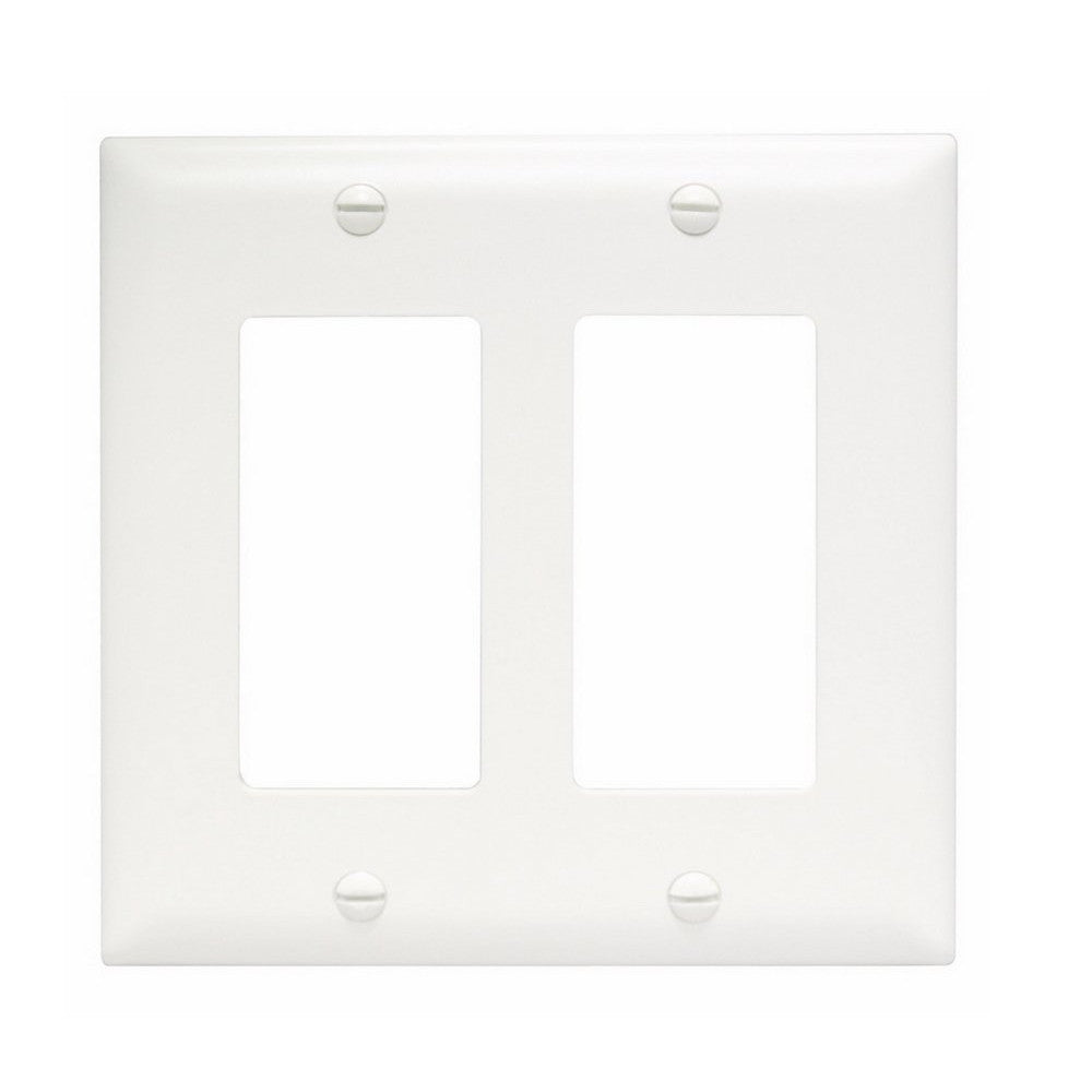 CDD Decorator, Double-Gang Wall Plate - White