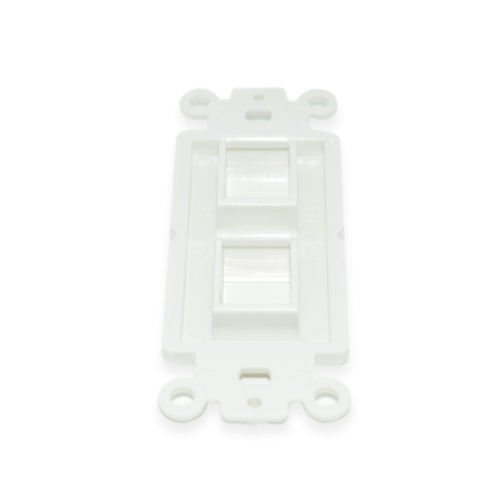 CDD Keystone Decorator Insert, 2 Port, White - 21st Century Entertainment Inc.