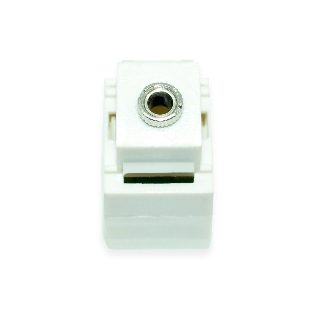Keystone Jack 1/8 inch Stereo Mini Plug, White