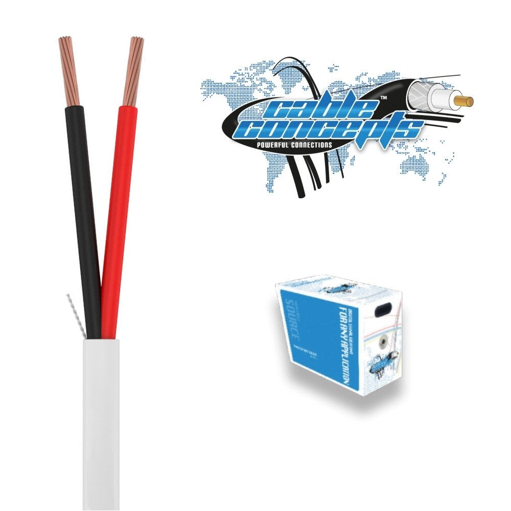 Cable Concepts Stranded Low Voltage Cable, 18 AWG, 2 Conductor, FT4/CSA Approved, 1000 Ft
