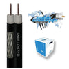 Cable Concepts Dual Coax RG6, 60% Br. 3GHz, FT4/CSA, Box, 500' Ft, Black