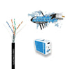 Cable Concepts Cat5E Shielded/Outdoor, 350Mhz, 4Pr, 24AWG, CSA/FT4, -40 - +70 Degrees, 1000 Ft, Black