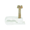 Dual Cable Clips with Screw for RG6 Cable, 100 per Pack - 21st Century Entertainment Inc.
