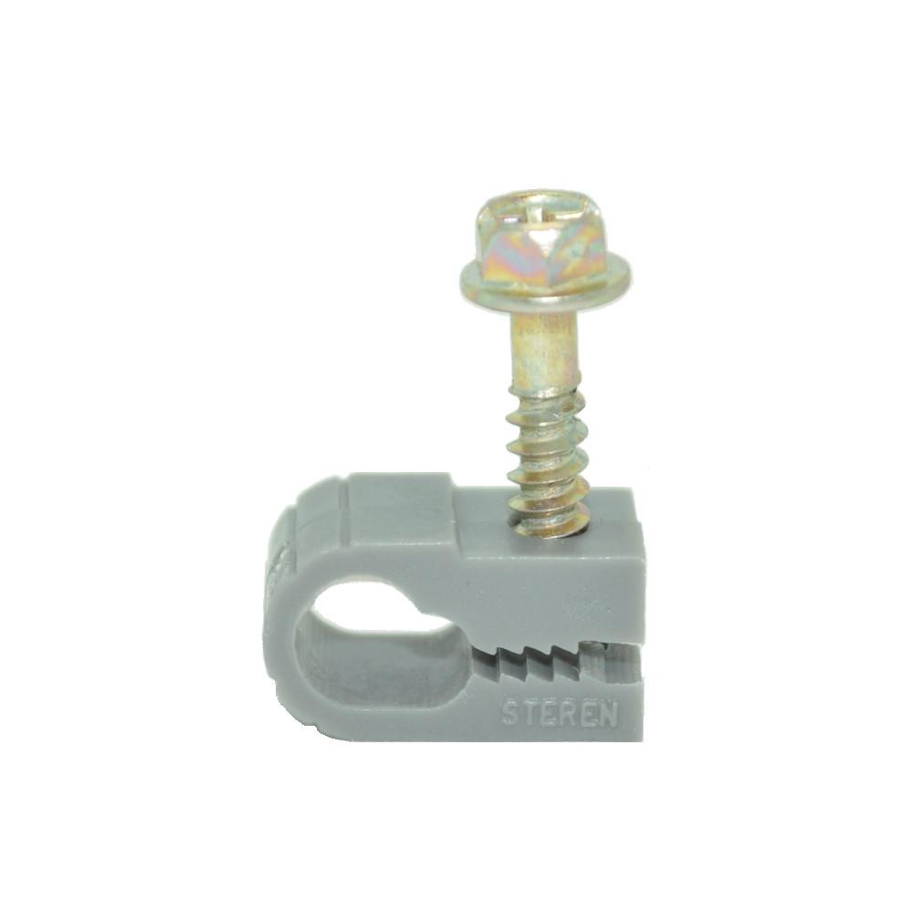 Single Cable Clips with Screw for RG6 Cable,100 per Pack - 21st Century Entertainment Inc.