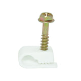 Single Cable Clips with Screw for RG6 Cable,100 per Pack - 21st Century Entertainment Inc.