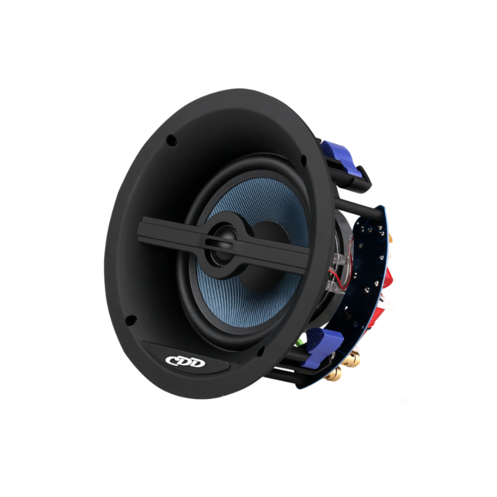 CDD 6.5" In-Ceiling Frameless Speaker, Kevlar Woven Cone Woofer, Magnetic Grill (Pair)