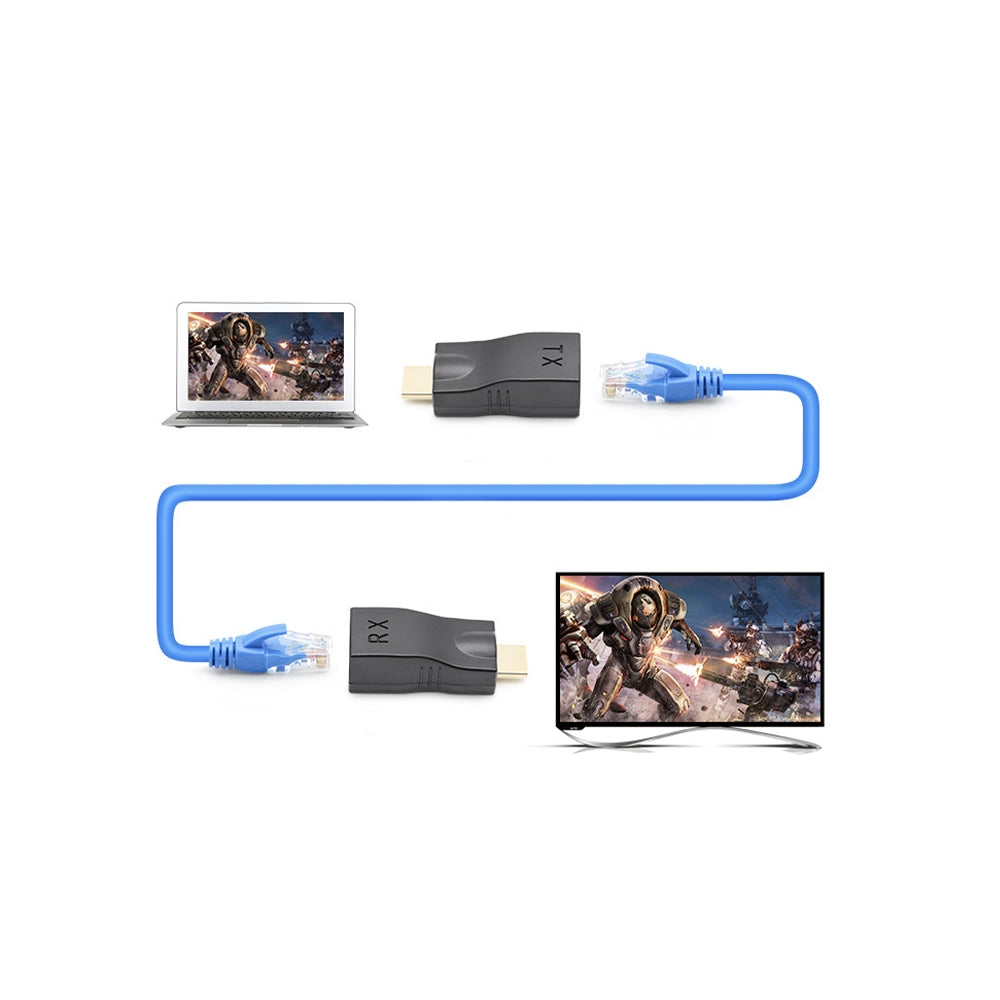 CDD Passive HDMI Extender Over 1 Cat5/6, No Power Supply, 30 Meters 1080P