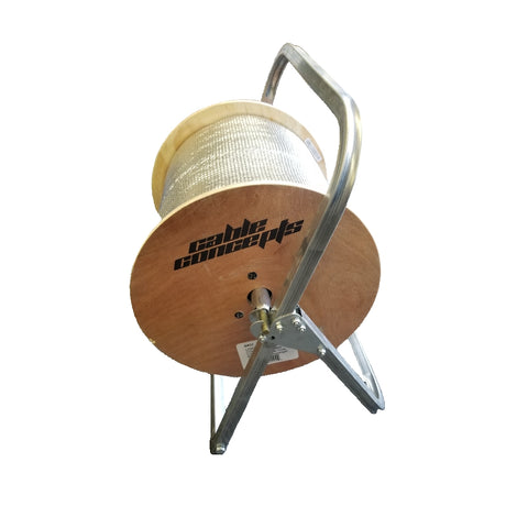 Cable Conceps RG6 Solid Copper Core With 17 AWG Messenger, FT4/CSA Approved, Wooden Reel, Black