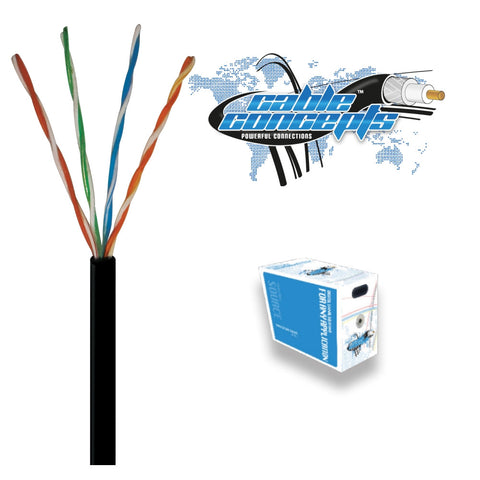 Cable Concepts Dual Coax RG6, 60% Br. 3GHz, FT4/CSA, Box, 500' Ft