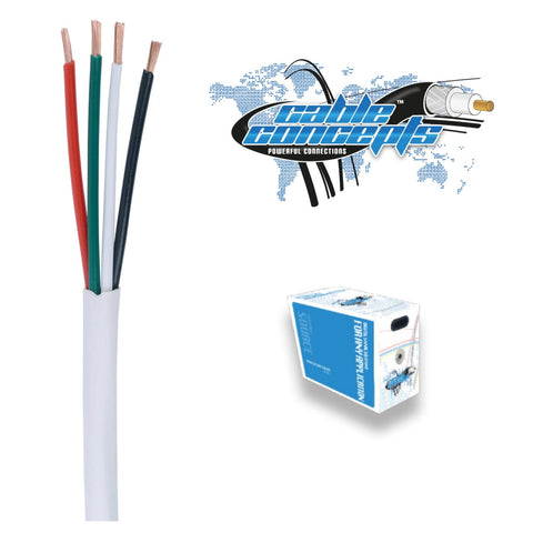 Cable Concepts Plenum LVT Wire 18AWG 2 C. FT6, CUL, UTP, CMP, 1000 Ft. White