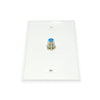 CDD Single-Port TV Wall Plate with High Frequency F81 3 GHz , White - 21st Century Entertainment Inc.