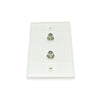 CDD Wall Plate with w/Dual 1.0 ghz F-81 Connectors, White - 21st Century Entertainment Inc.