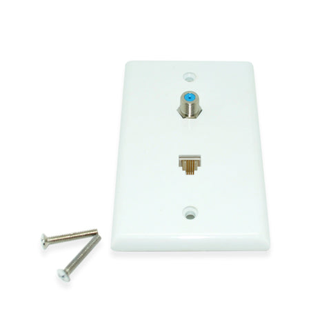 CDD Single Hole Wall Plate, White