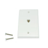 CDD Single Telephone Wall Plate, White - 21st Century Entertainment Inc.
