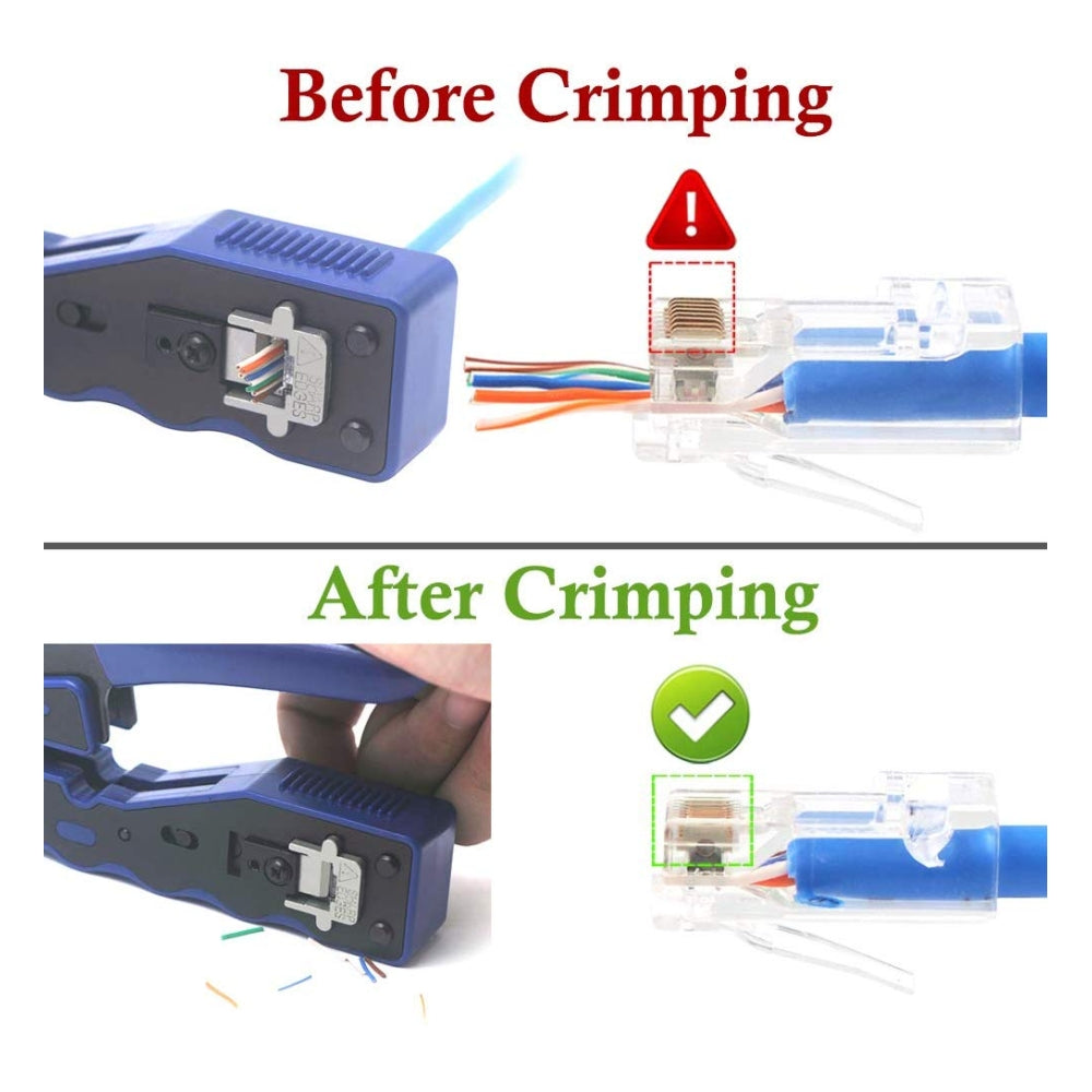 CDD Cat5e EZ-RJ45 Shielded Pass Through Modular Voice Data Connector, Pack of 50 - 21st Century Entertainment Inc.