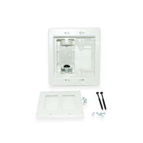 CDD Keystone Decorator Insert, 2 Port, White