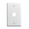 CDD Keystone Wall Plate 1 Cavity, White - 21st Century Entertainment Inc.