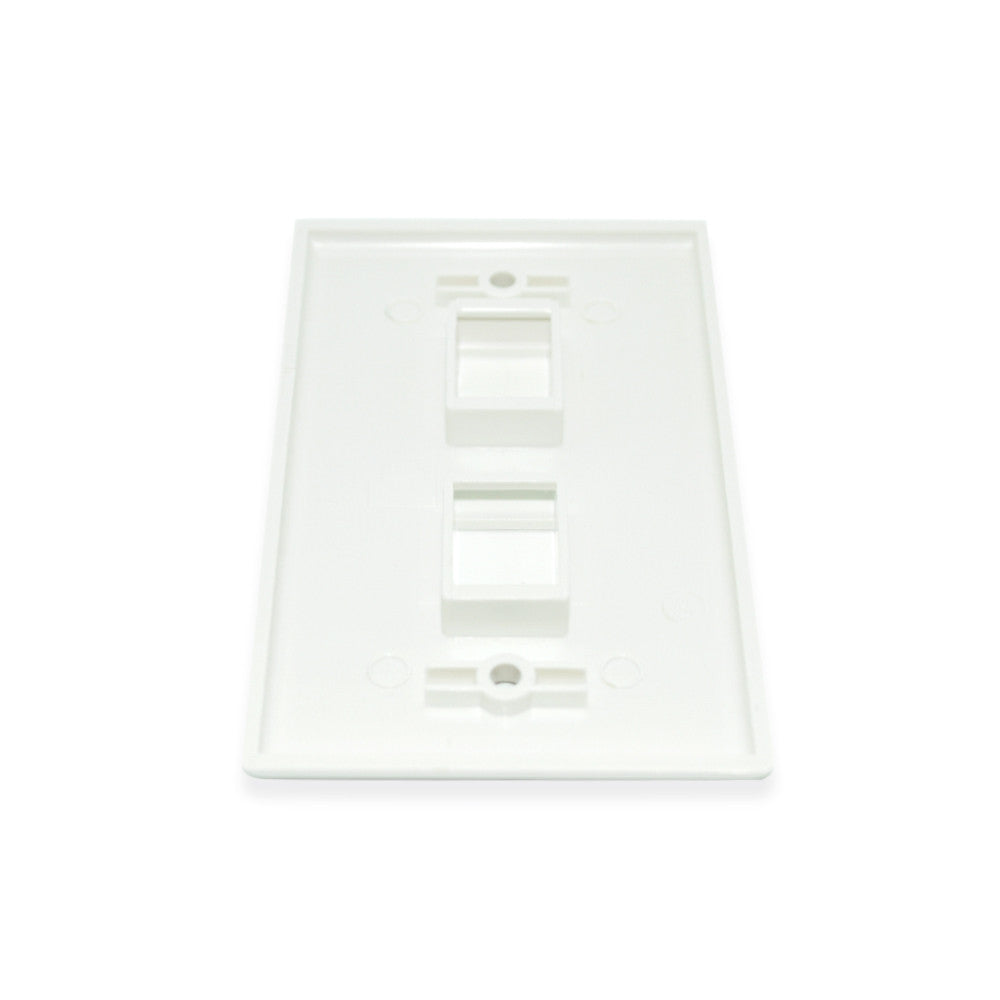 CDD Keystone Wall Plate 2 Cavity, White - 21st Century Entertainment Inc.