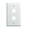 CDD Keystone Wall Plate 2 Cavity, White - 21st Century Entertainment Inc.