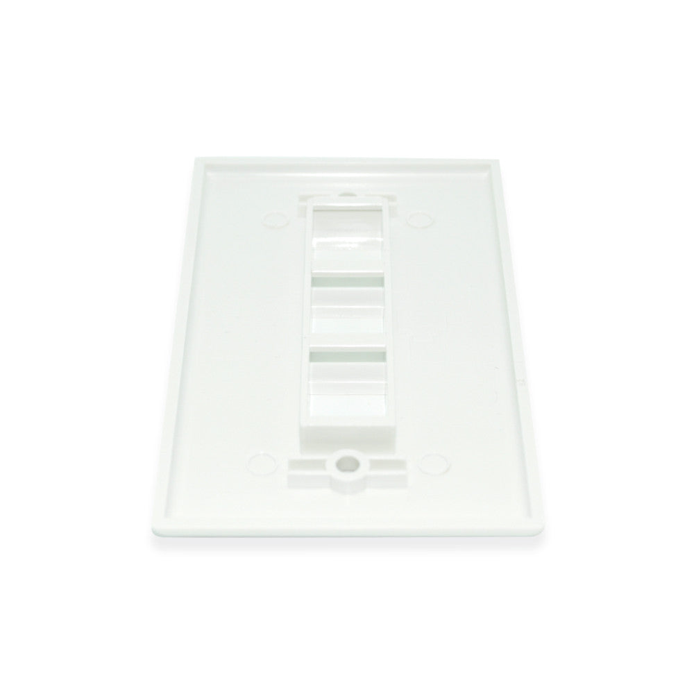 CDD Keystone Wall Plate 3 Cavity, White - 21st Century Entertainment Inc.