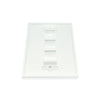 CDD Keystone Wall Plate 3 Cavity, White - 21st Century Entertainment Inc.