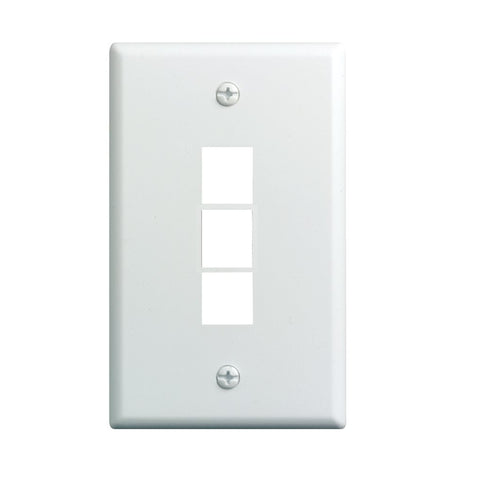 CDD 3GHz Single F81 Wall Plate with Single Telephone Jack, White