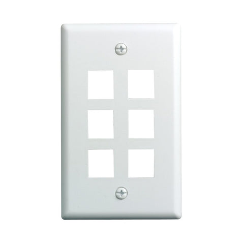 CDD Wall Plate w/Dual 3.0 Ghz F-81 Connector, White