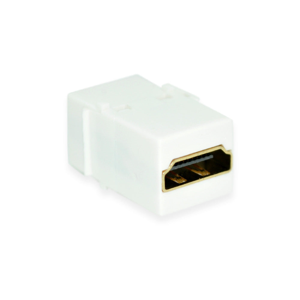 CDD HDMI Female To Female Keystone Coupler Insert, White - 21st Century Entertainment Inc.